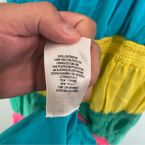 Alice + Olivia Kia Maxi Dress‎ Rainbow Tiered Size 2 - Picture 10 of 10